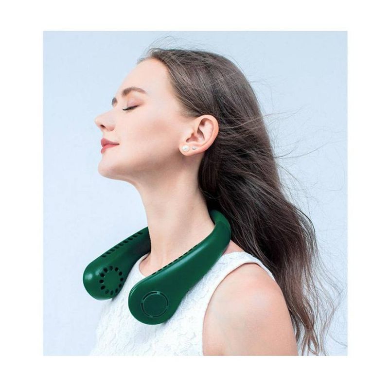 GENERICO - Ventilador de Cuello Recargable Portátil Ajustable USB Turquesa