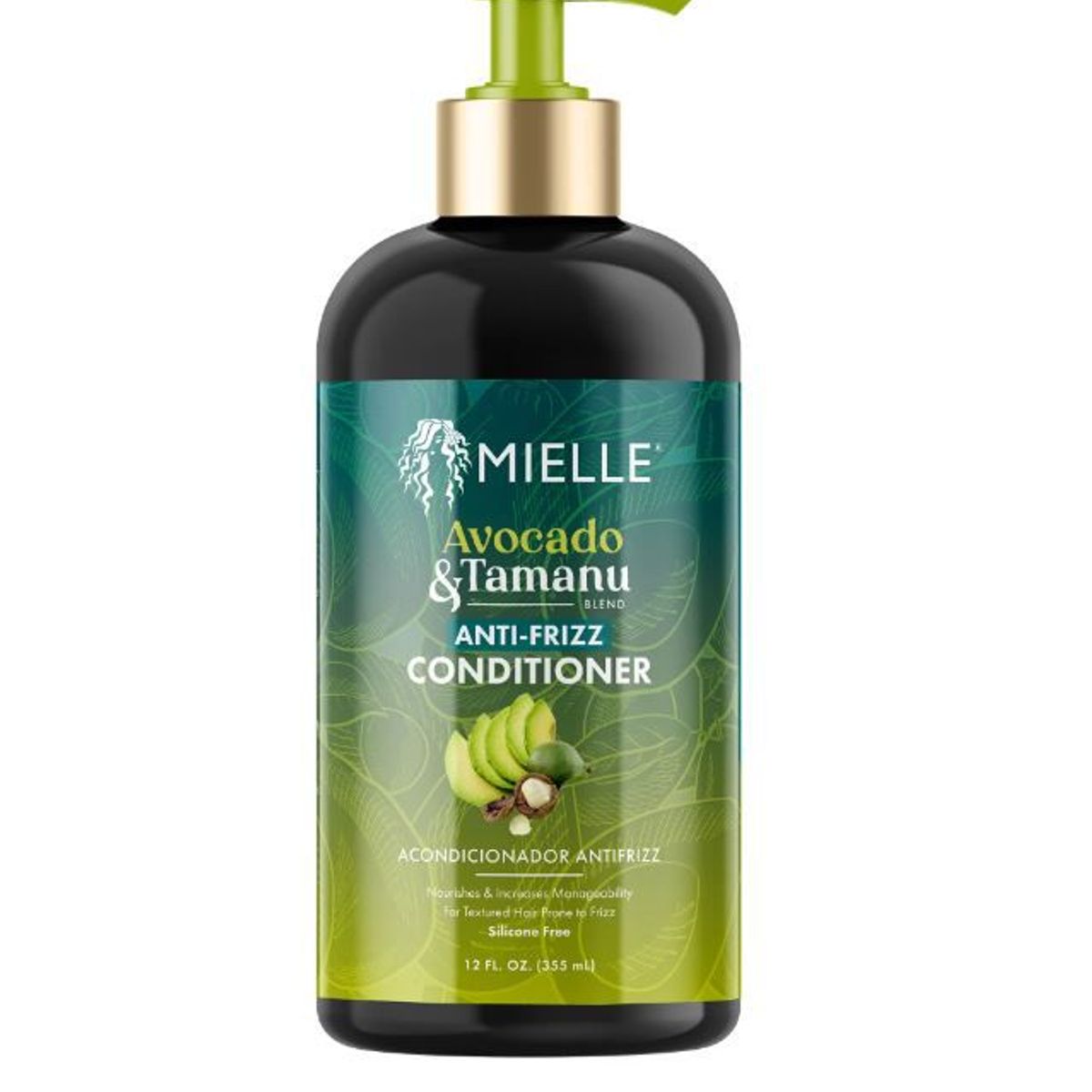MIELLE - Acondicionador Antiencrespamiento de Aguacate y Tamanu 355ml Mielle