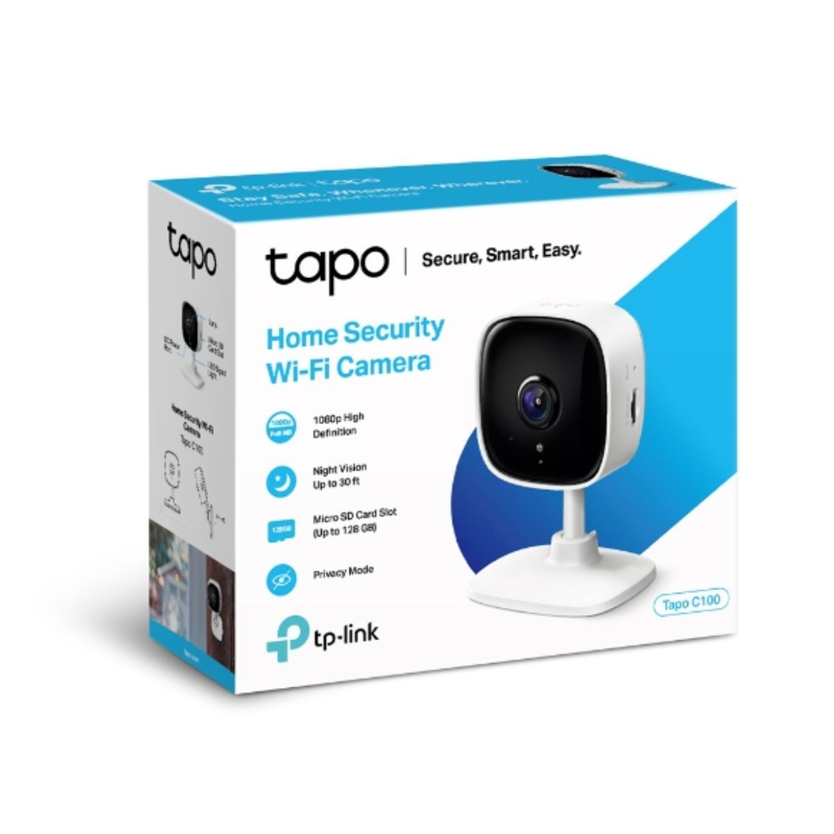 Kit de 3 Cámara de Seguridad Tapo C100 + Micro SD 64GB Full HD interior fijo Wi-Fi TpLink, marca TP LINK - Foto 2
