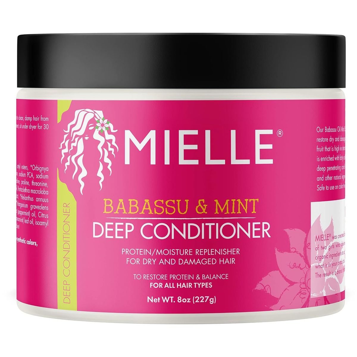MIELLE - Acondicionador de Proteina con Aceite de Babassu y Menta 227g Mielle