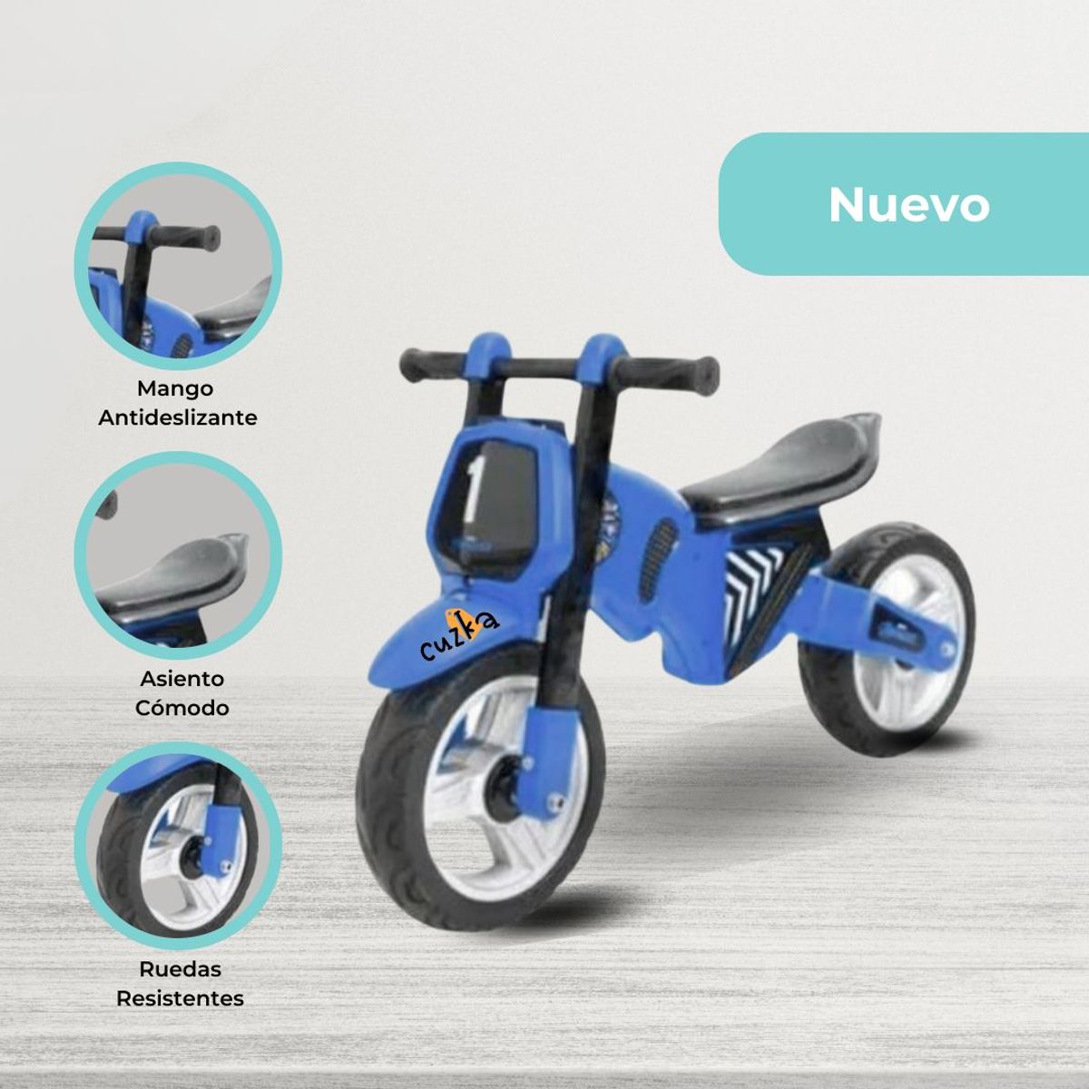 CUZKA - Bicicleta de Balance para Niños »ZERO» Blue