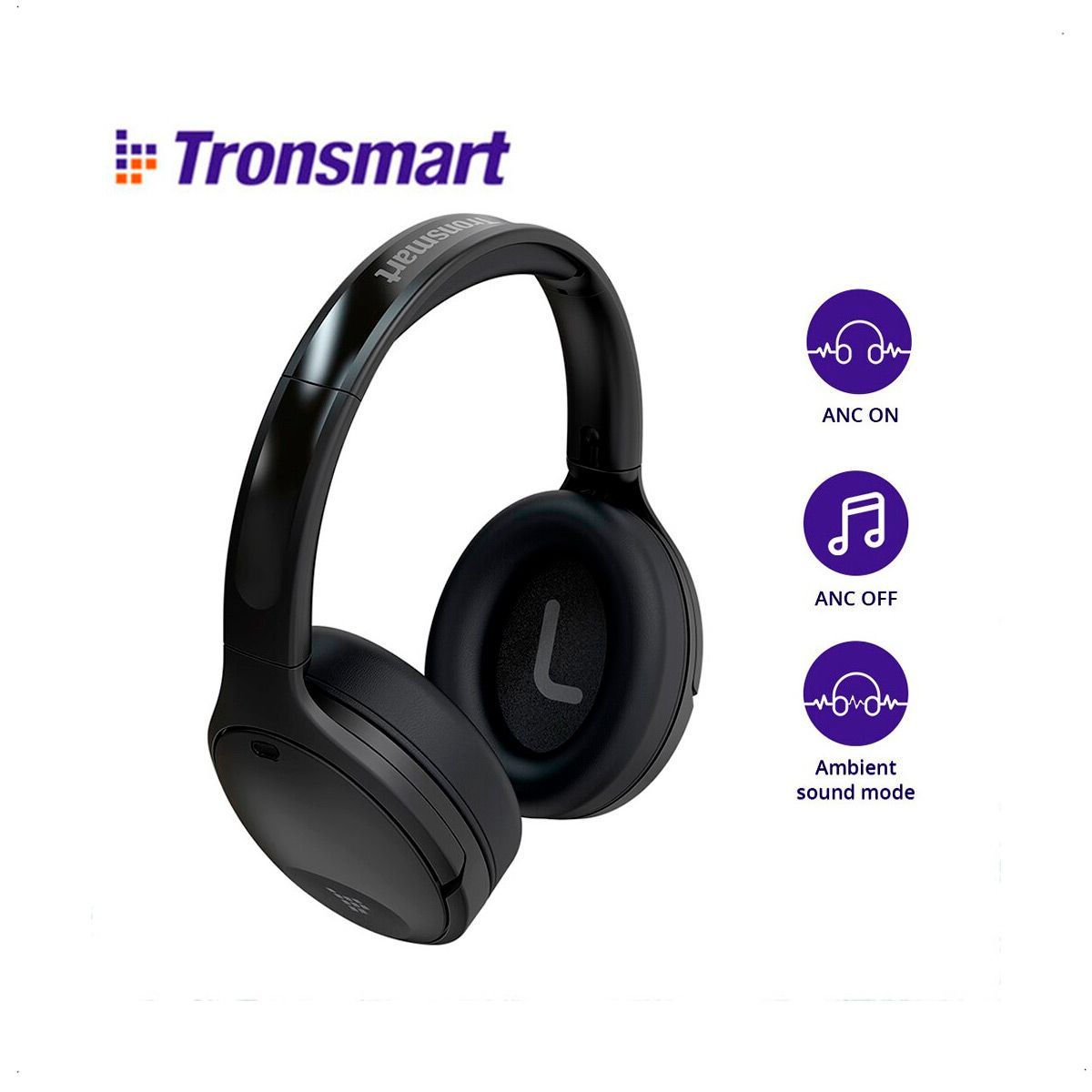 TRONSMART - Audífono Tronsmart Apollo Q10 Bluetooth Noise Cancelling 100 Hrs