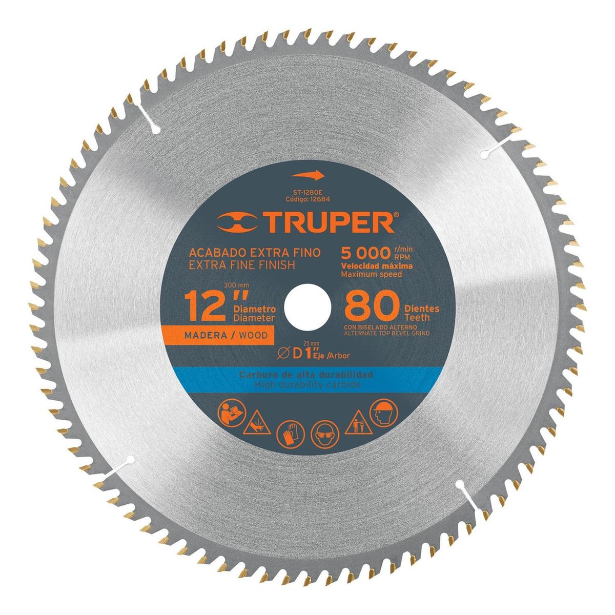 TRUPER - Disco para sierra ingleteadora 12" 80 dientes Truper