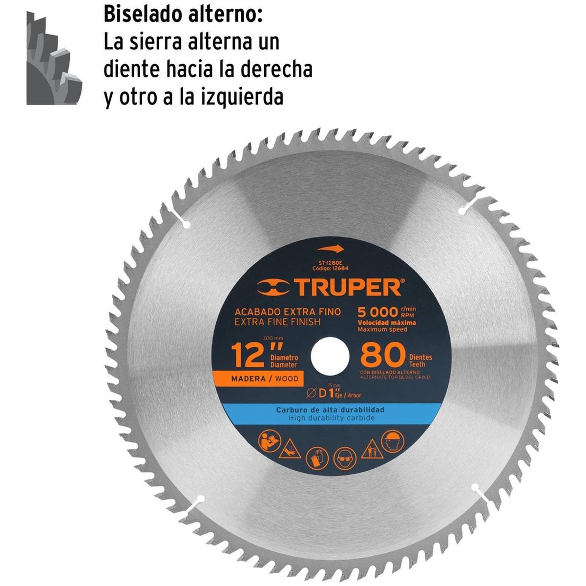 TRUPER - Disco para sierra ingleteadora 12" 80 dientes Truper
