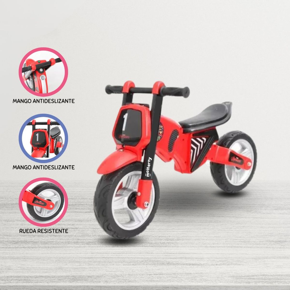 CUZKA - Bicicleta de Balance para Niños »ZERO» Red