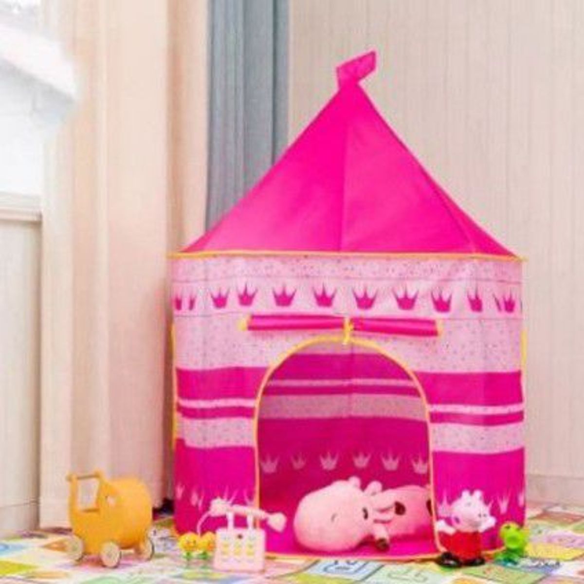 GENERICO - Castillo Armable Para Niños - Color Rosado