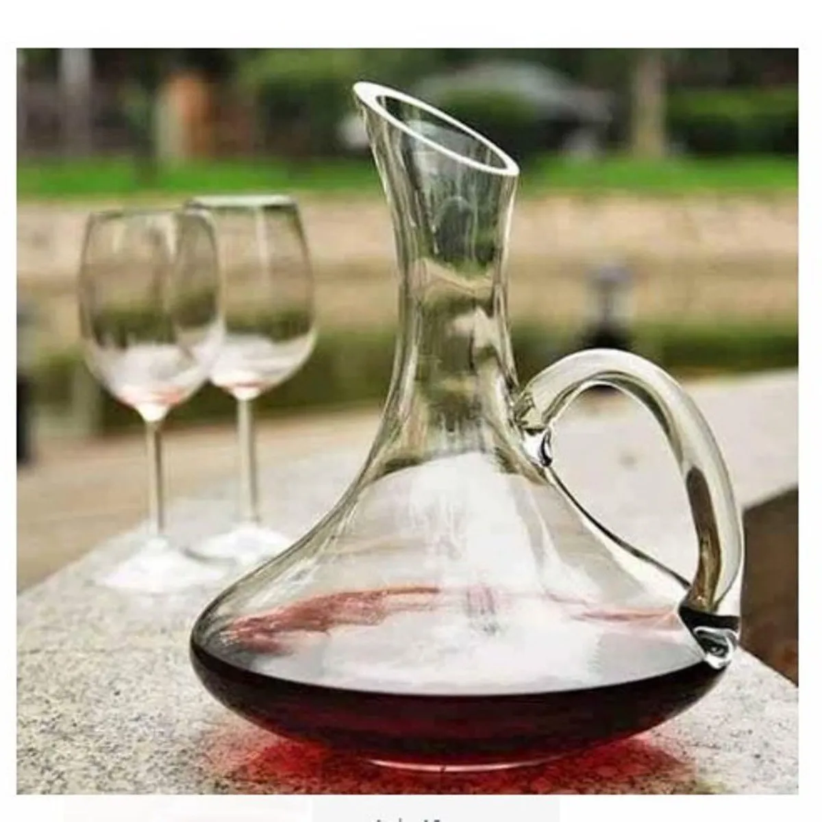 GENERICO - Decantador Jarra de Vidrio para Vino con Asa