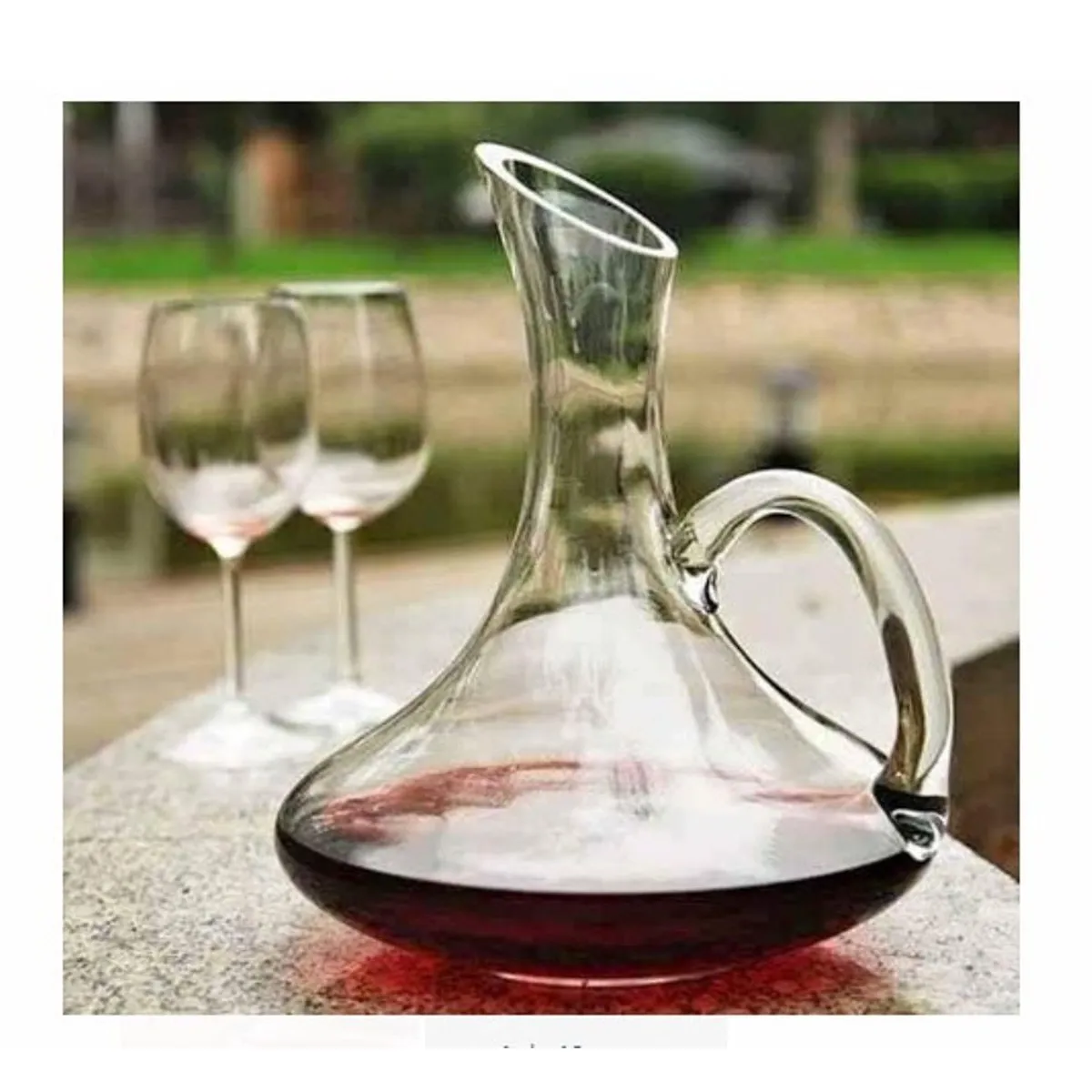 GENERICO - Decantador Jarra de Vidrio para Vino con Asa