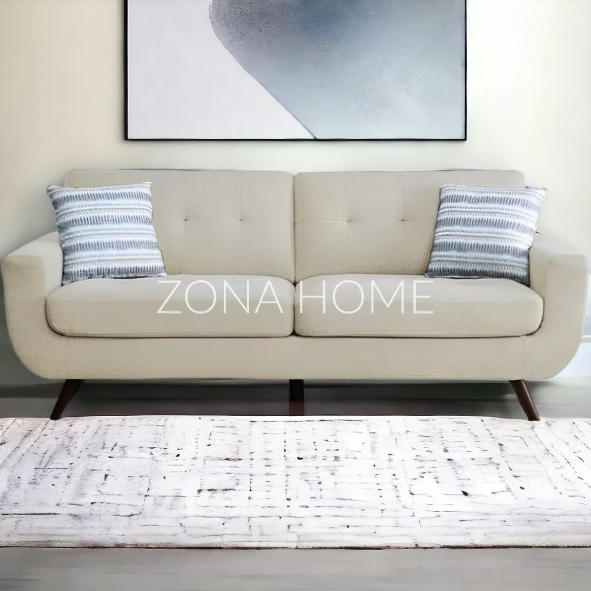 GENERICO - Sofá 3 Cuerpos San Marcos - Beige + Cojines de Regalo