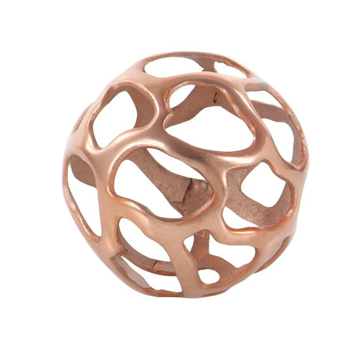 GENERICO - Esfera Calada De Metal Dorado Rosa M