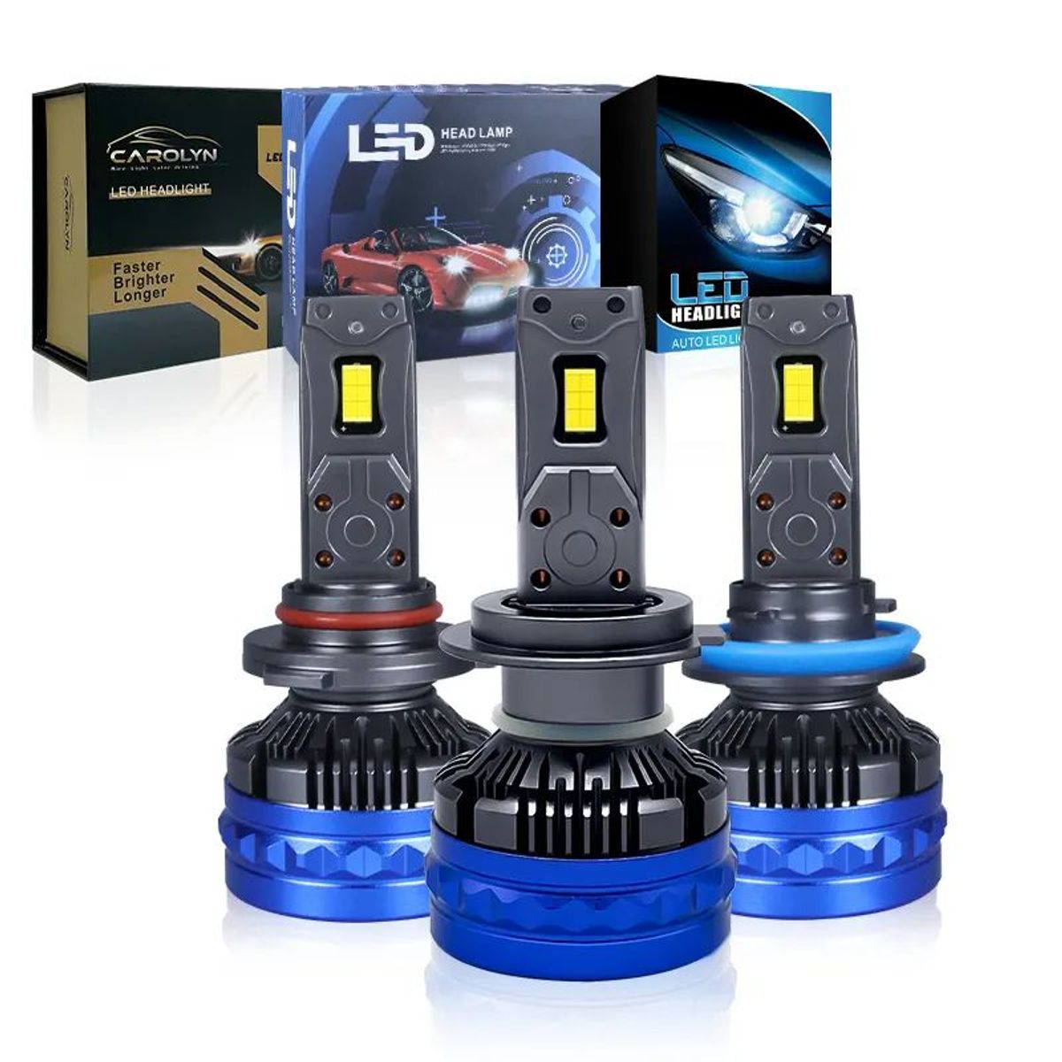 GENERICO - Kit Focos Led Carolyn L100 Original 9005 40000lm