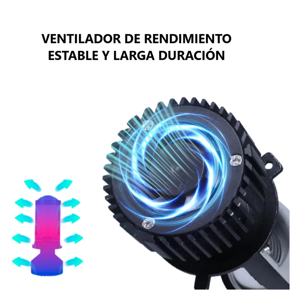 GENERICO - Foco Led Cambus Csp Lupa H4 40000LM Proyector Alta Baja