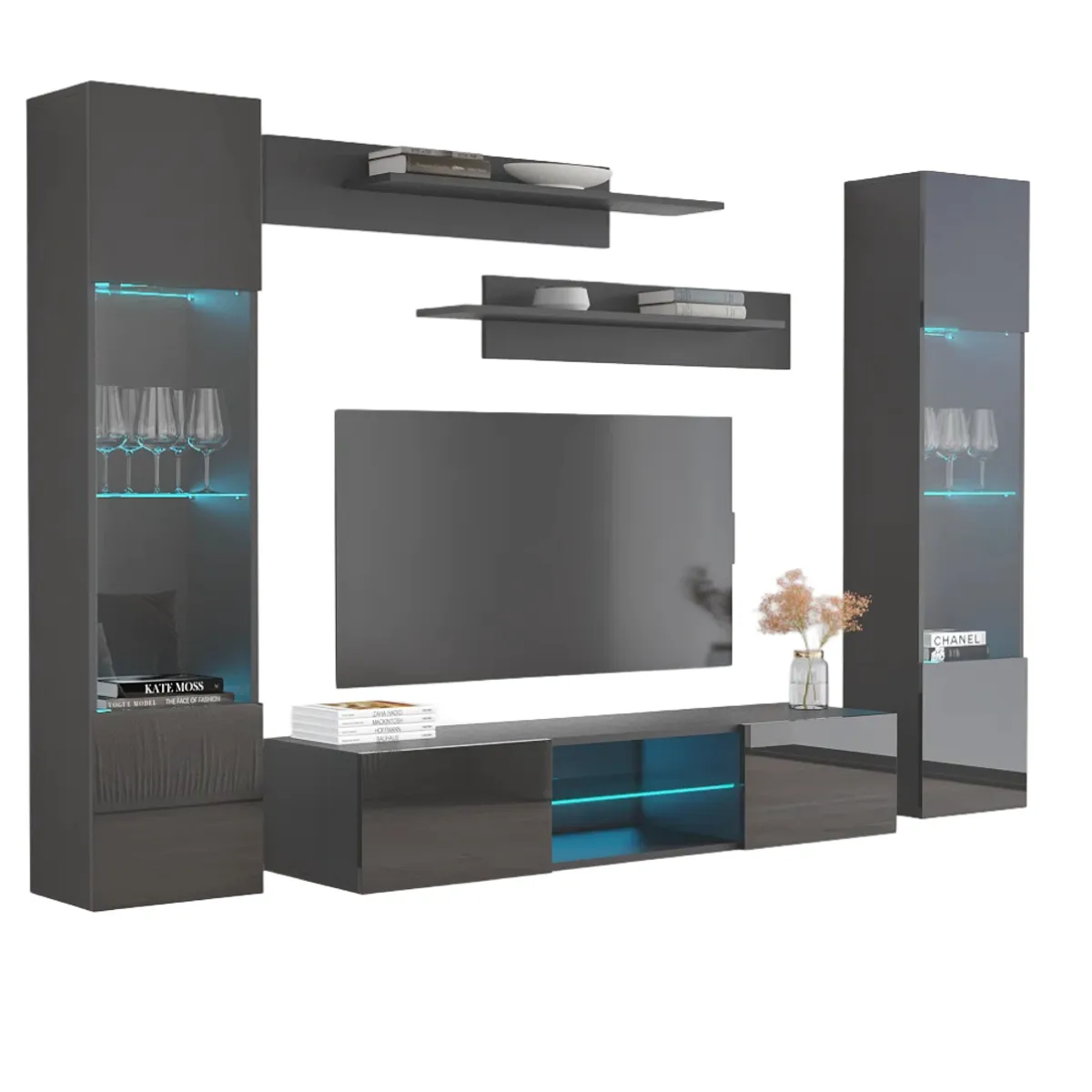 CENTRAL DECCO - CENTRO DE TV WALKER GRIS OSCURO