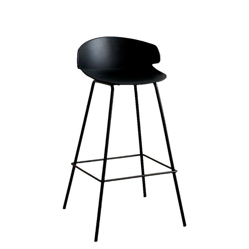 DECORPLAS - Banco de Bar Alto Venecia Fijo Color Negro Decorplas