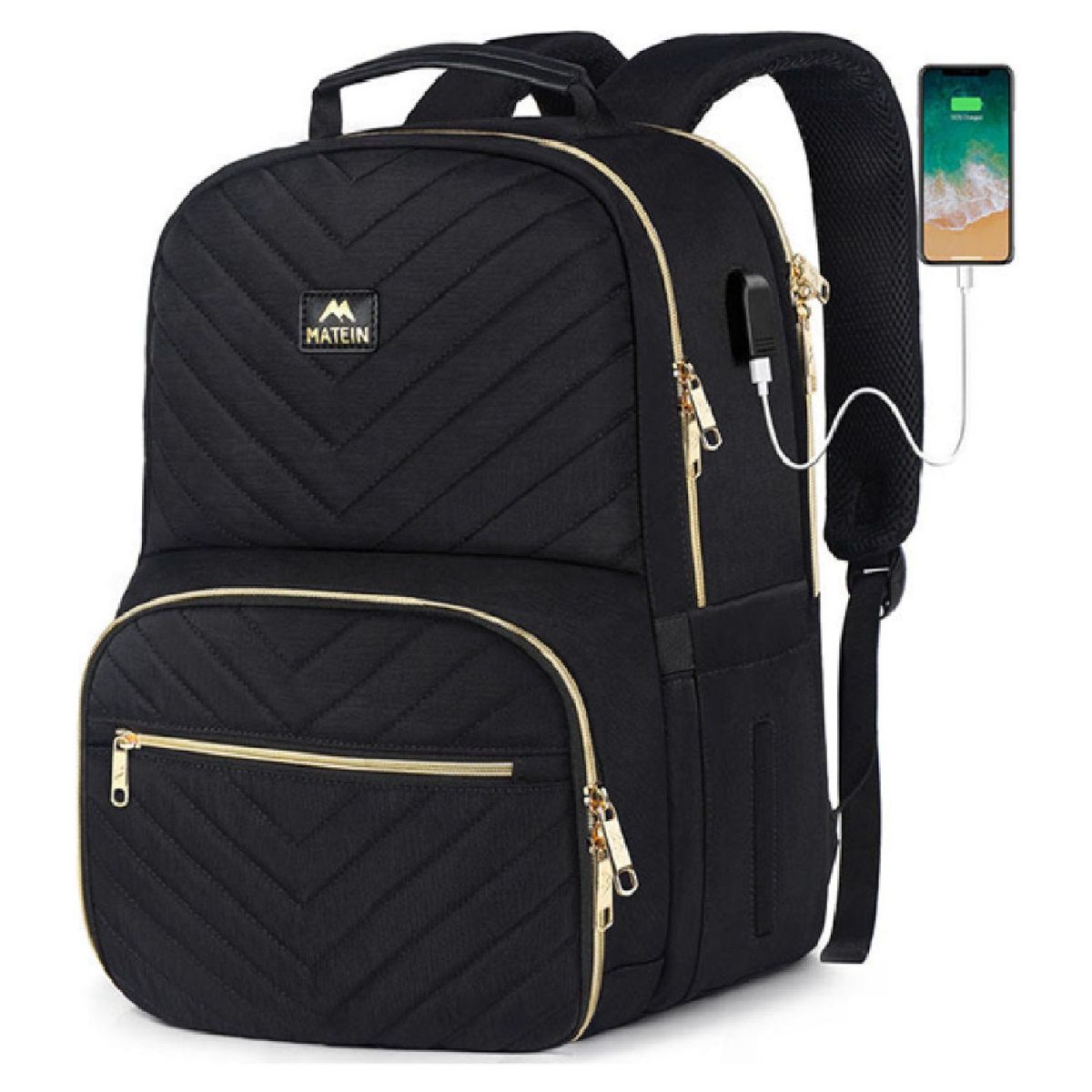 MATEIN - Mochila Portalaptop Urbana MATEIN 1341 Con Bolsillo Térmico (Lonchera)