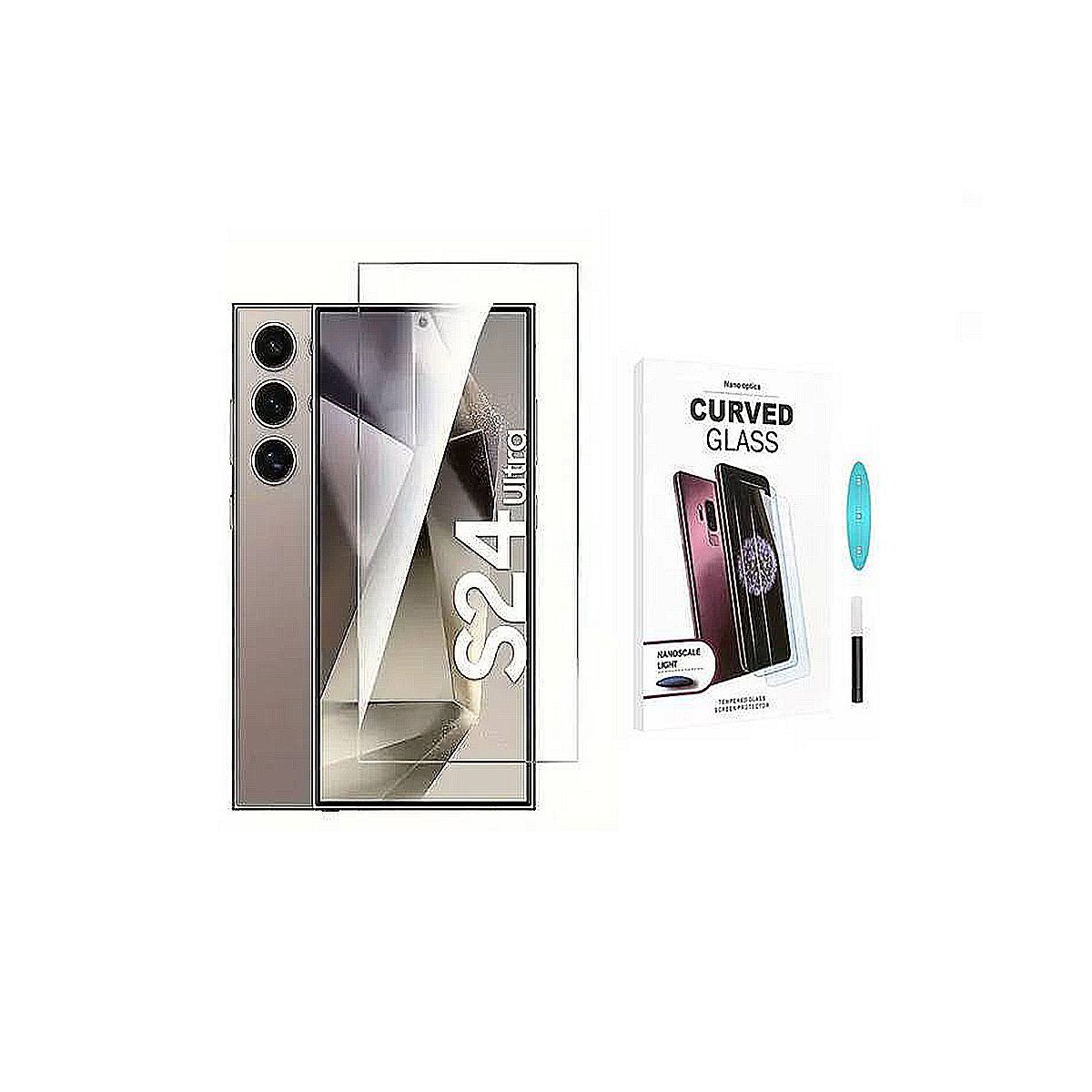 GENERICO - VIDRIO TEMPLADO UV SAMSUNG S24 ULTRA VIDRIO PROTECTOR CURVO TRANSPAREN