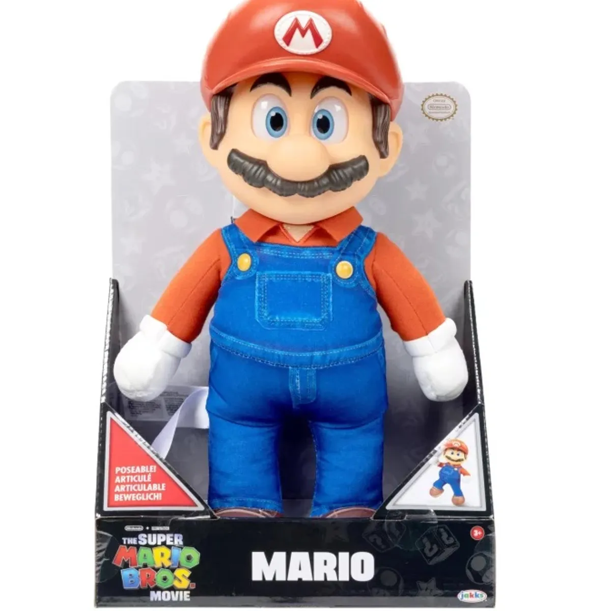 JAKKS PACIFIC - SUPER MARIO MOVIE ROTO PLUSH MARIO 41764