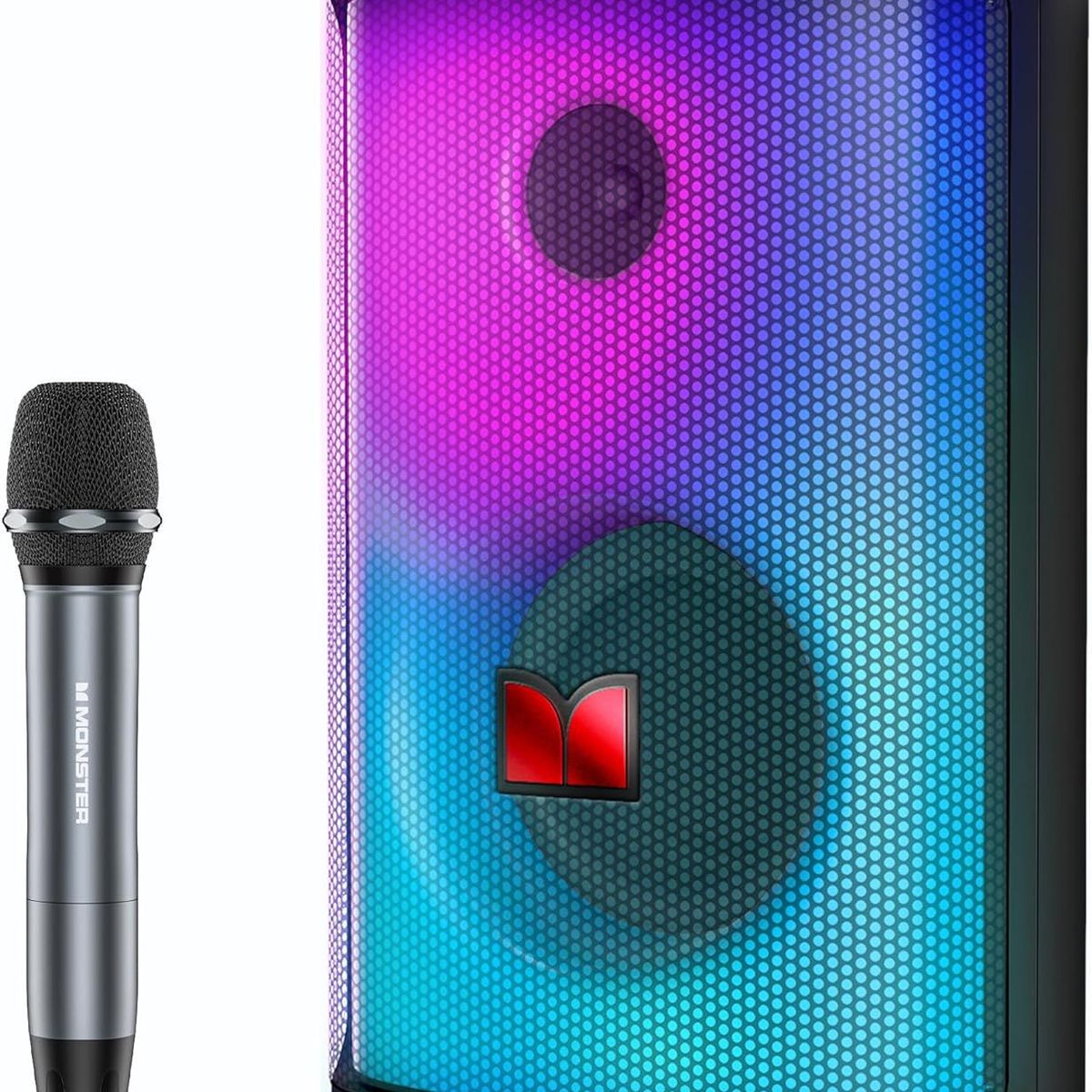 MONSTER - Monster Sparkle 80W Parlante Bluetooth y Microfono Karaoke Inalambrico