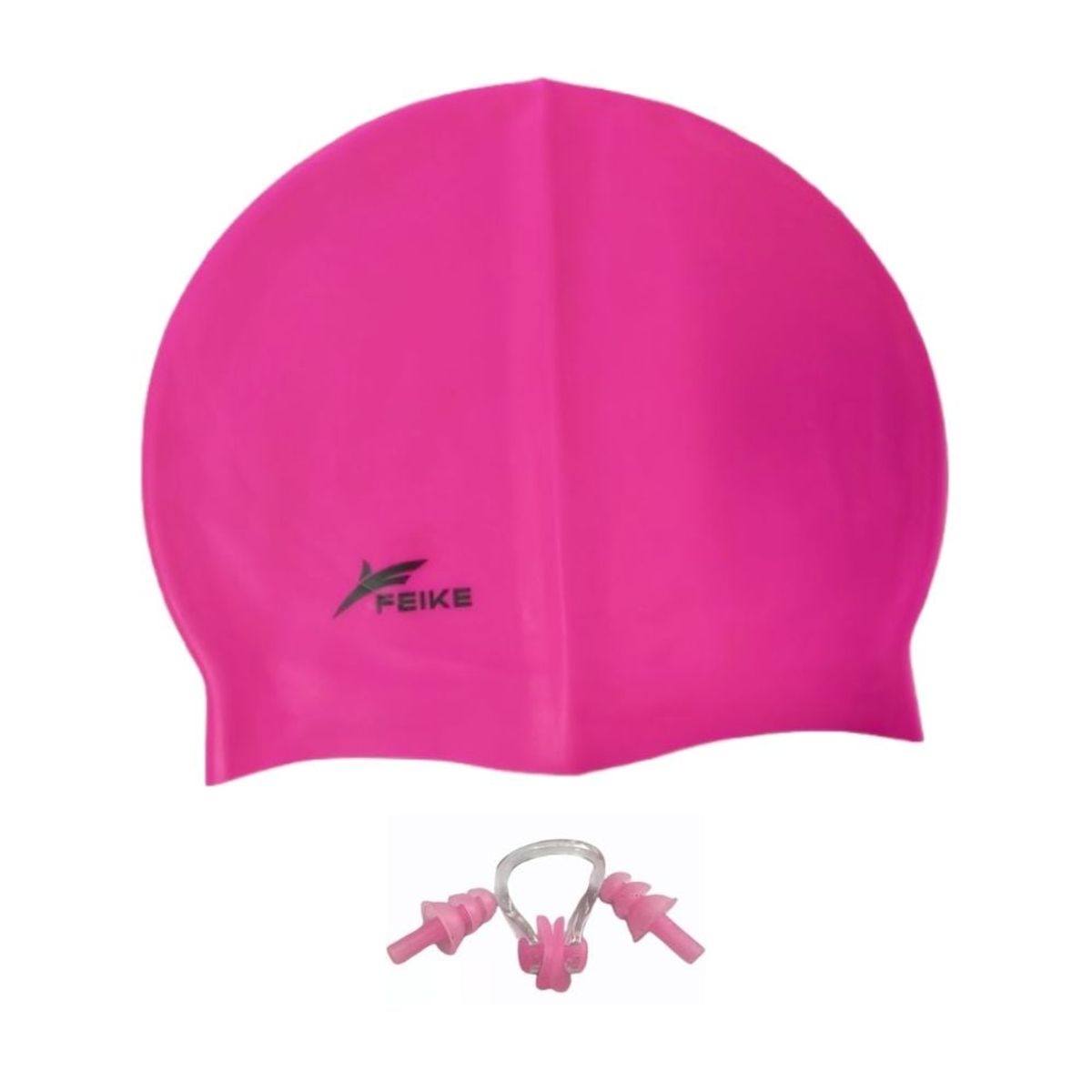 FEIKE - Gorro para Natacion Rosado de Silicona