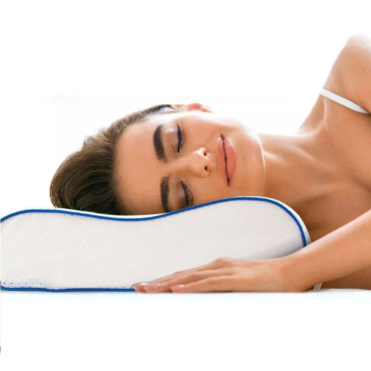 GENERICO - Almohada viscoelástica cervical gel con funda Mediana.