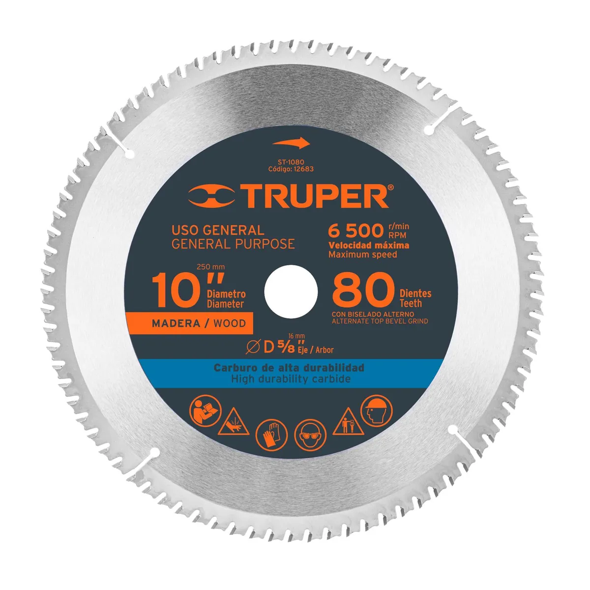 TRUPER - Disco para sierra ingleteadora 10" 80 dientes Truper