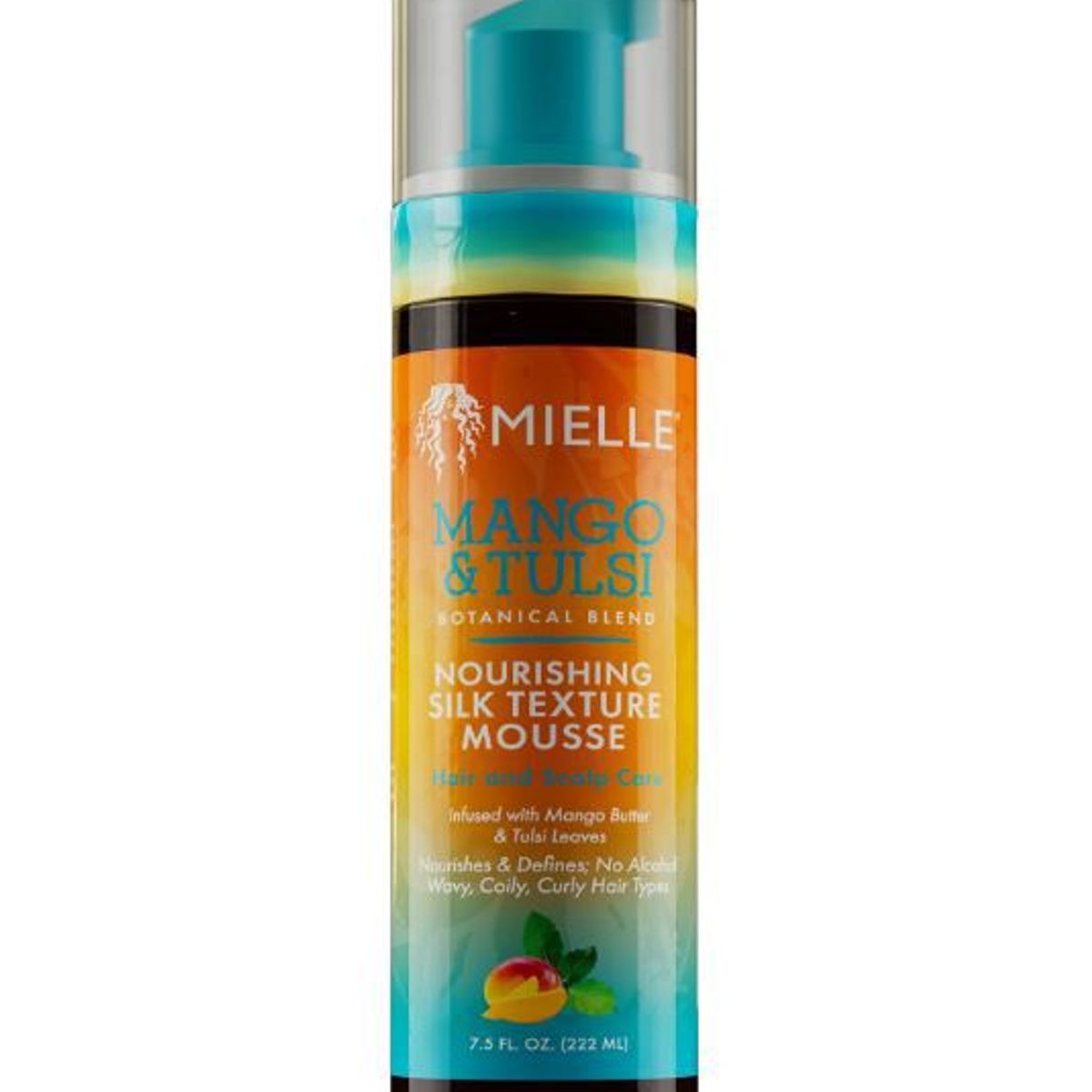 MIELLE - Mousse Nutritiva Textura Seda Mango  Tulsi 222ml Mielle