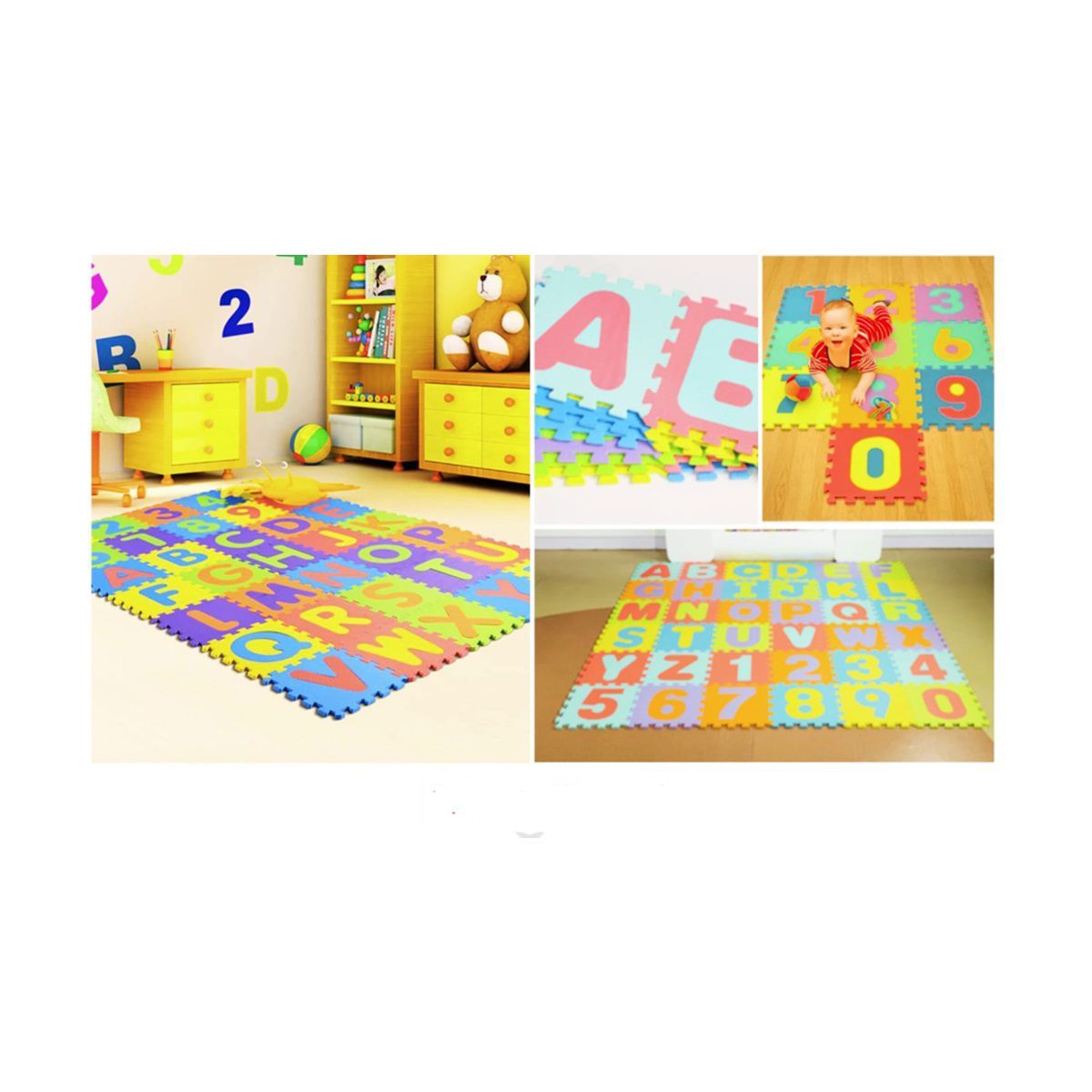 GENERICO - Pisos Alfombra Goma Didáctico Eva 20 Pcs 30x30 cm