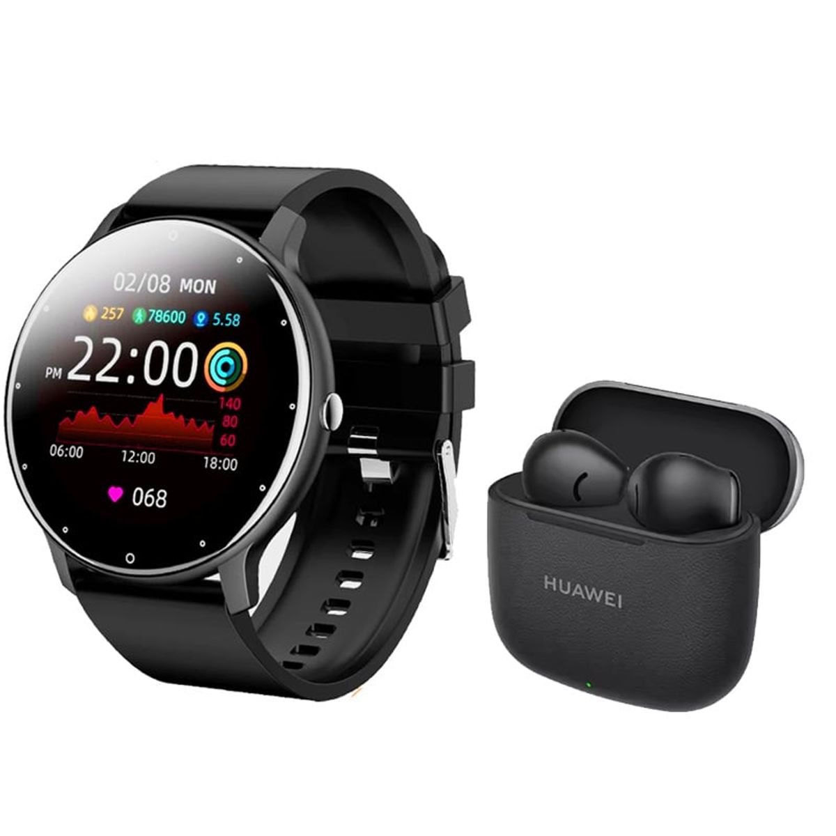 HUAWEI - Huawei  Freebuds se 3 Audífono-Negro y Toumi Fit 2-B Reloj inteligente