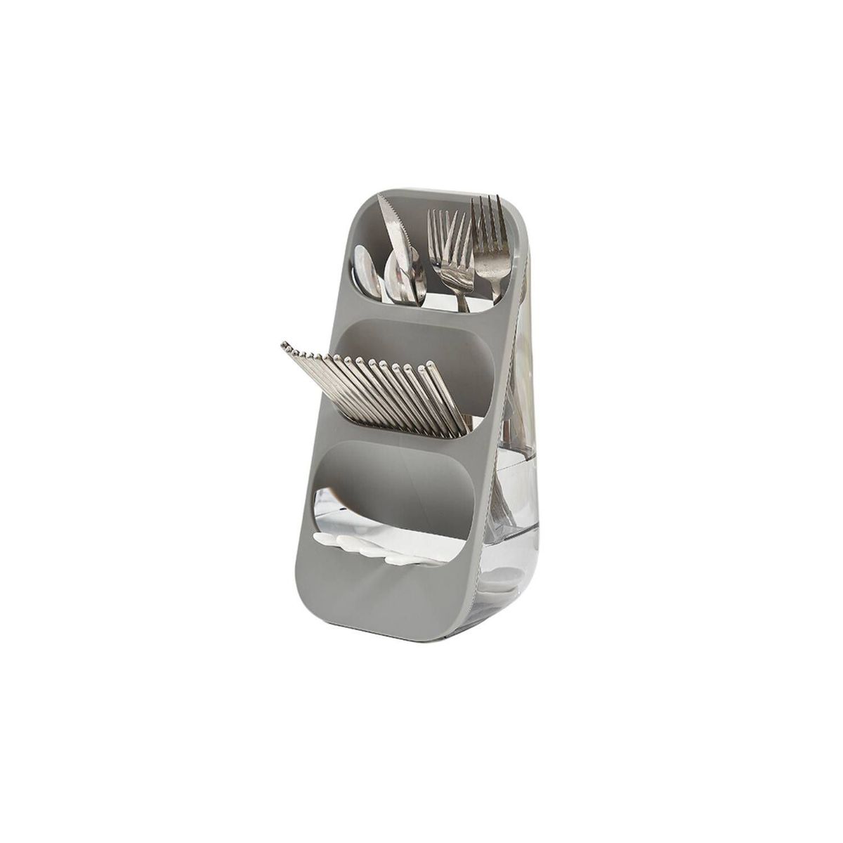 GENERICO - Organizador Porta Cubiertos Triangular 3 Compartimientos