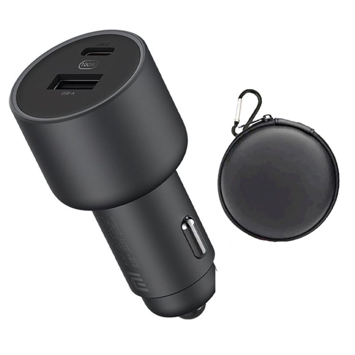 XIAOMI - Cargador Rápido de celular para Auto Xiaomi 100w Negro y Estuche