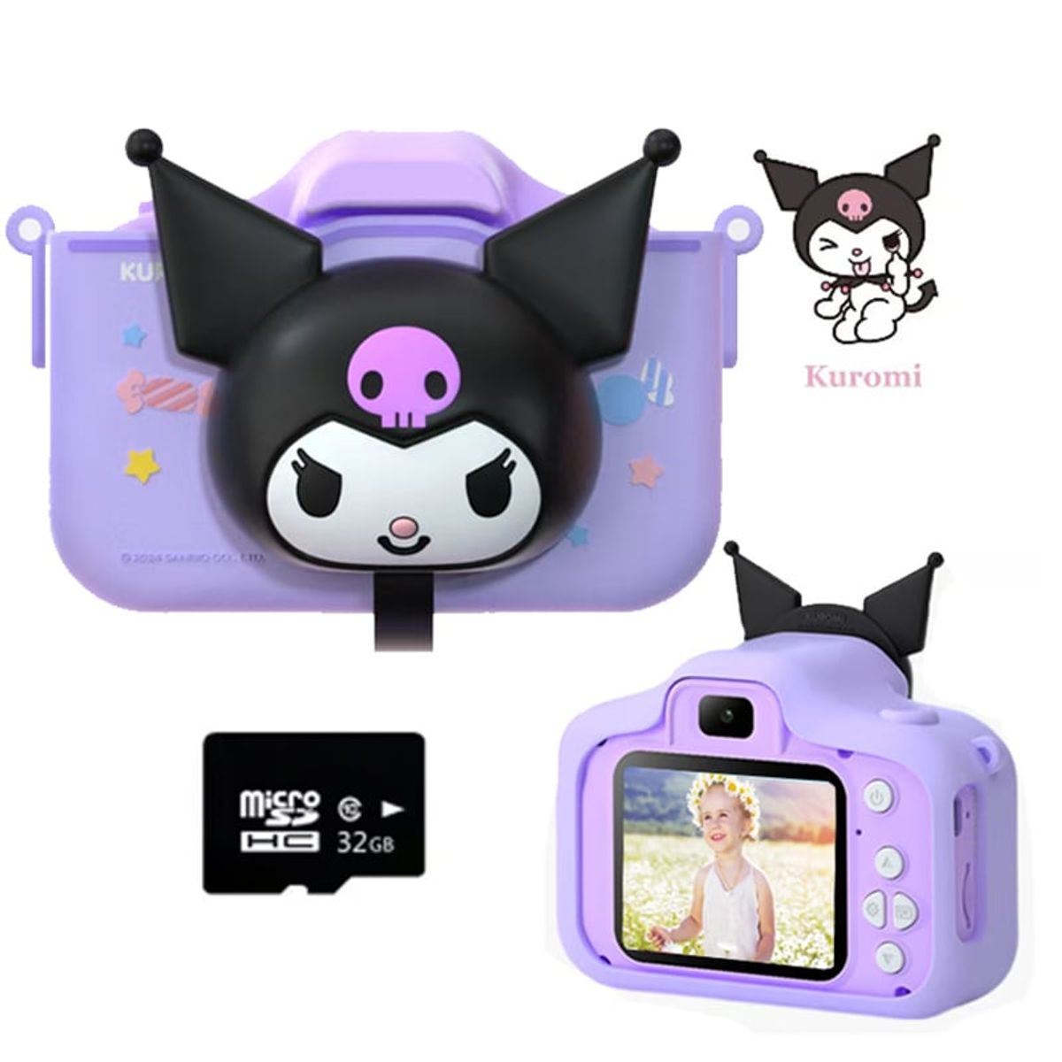 OVOTOUMI - Cámara Kuromi 2 Digital HD de 20 mp1080p MP3 TF-Morado