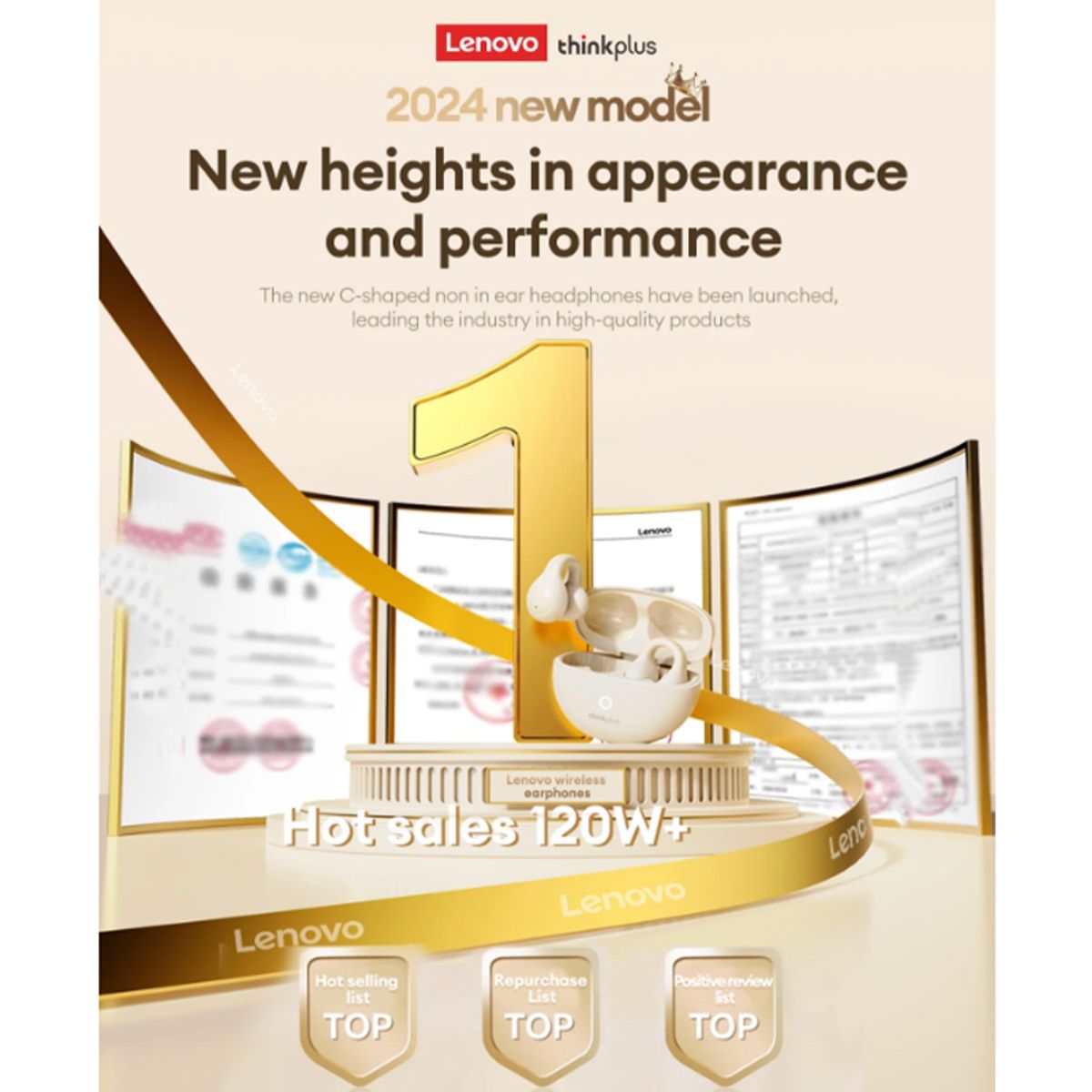 LENOVO - Audífonos Lenovo LP25 Tws Auriculares Bluetooth 5.4 Earphone-Negro