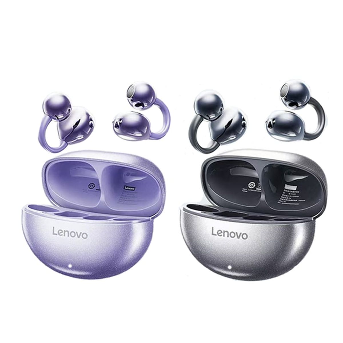 LENOVO - Audífonos Lenovo TA140  Tws Auriculares Bluetooth 5.4 Negro y Morado