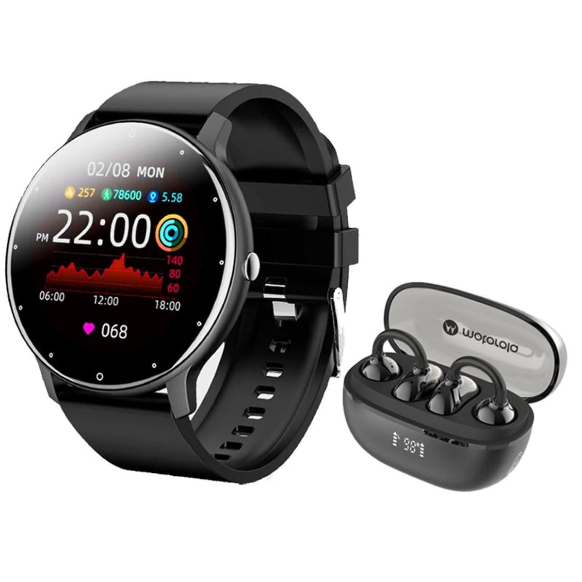 MOTOROLA - Audífonos Motorola Moto Buds C30 N y Toumi Fit 2-B Reloj inteligente