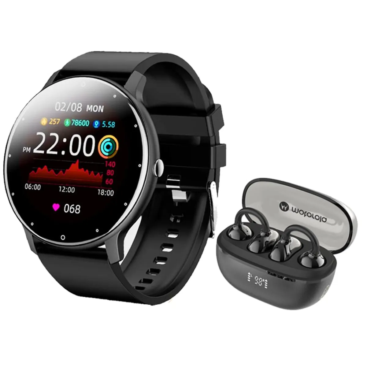 MOTOROLA - Audífonos Motorola Moto Buds C30 N y Toumi Fit 2-B Reloj inteligente