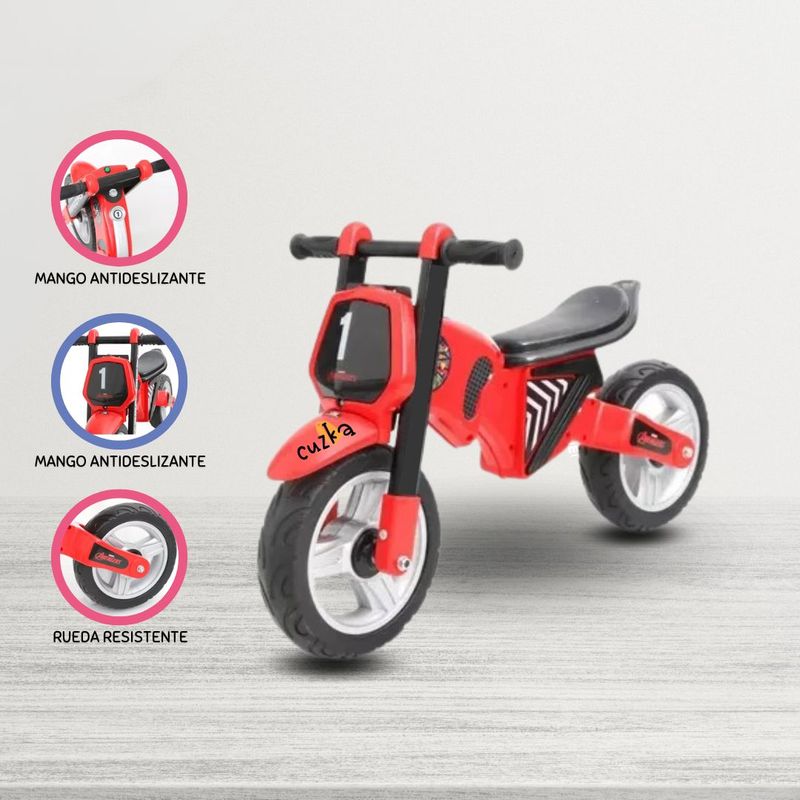 CUZKA - Bicicleta de Balance para Niños «ZERO» Red