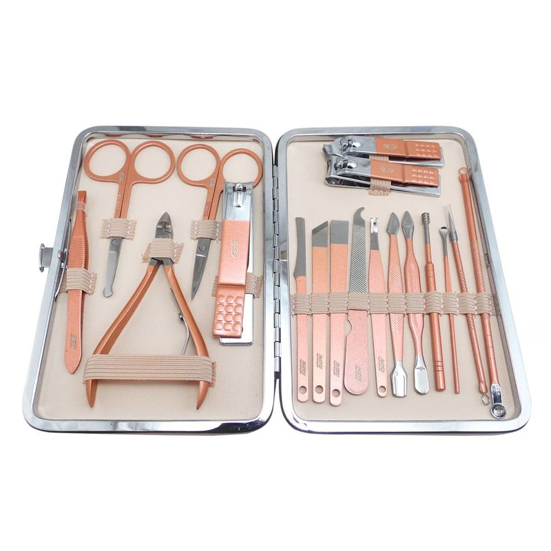 GENERICO - Set de Manicura Pedicura 18 Piezas de Acero