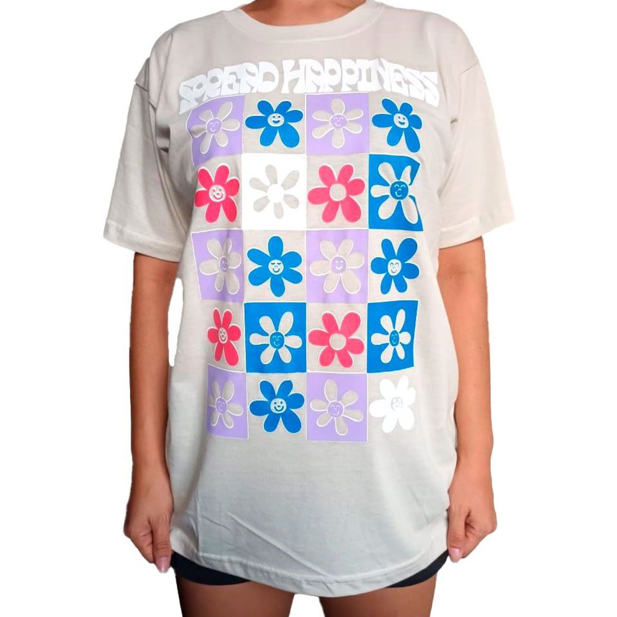 GENERICO - Polo Mujer Flores - Nathalie Love It - Beige