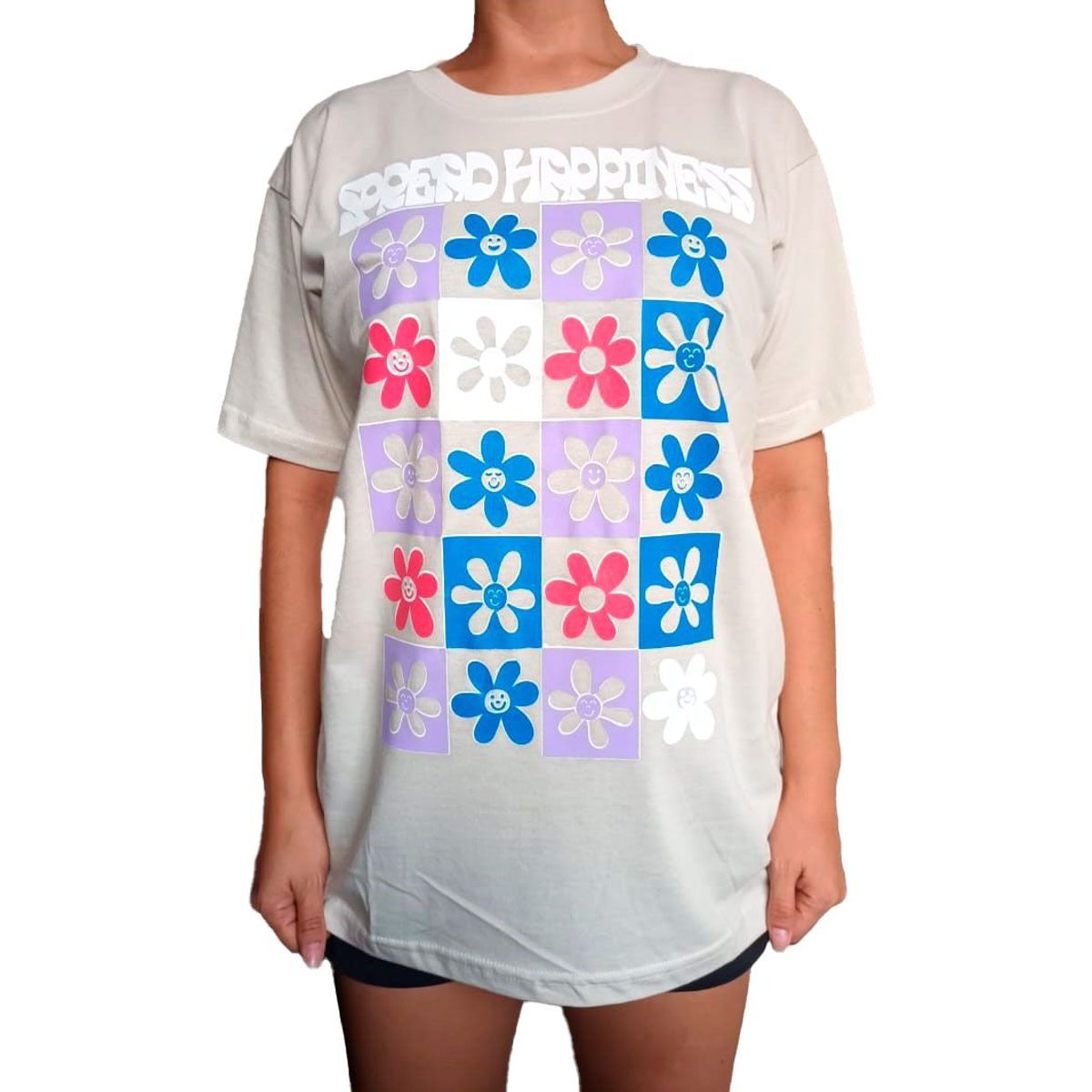 GENERICO - Polo Mujer Flores - Nathalie Love It - Beige