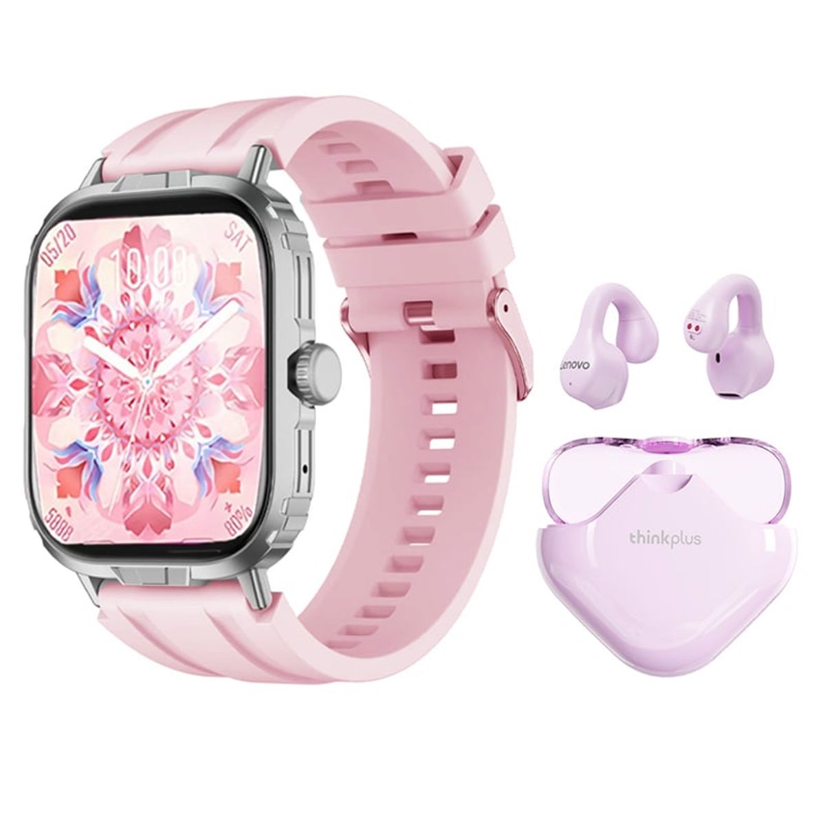 LENOVO - Lenovo XT61 Audífonos tws y Toumi Watch GT-M-Rosa