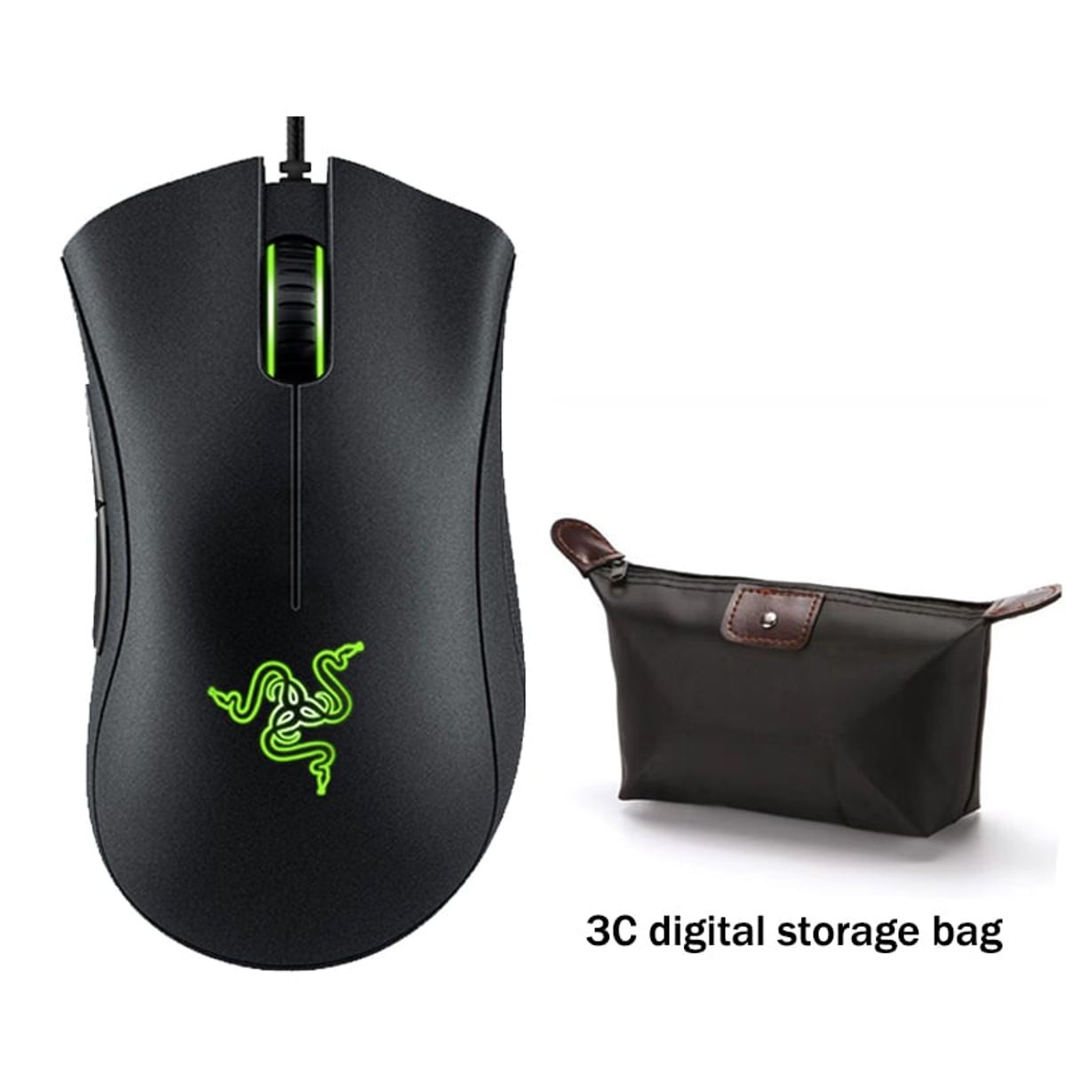 RAZER - Mouse Razer DeathAdder Essential Gamer 6400DPI Negro y Estuche