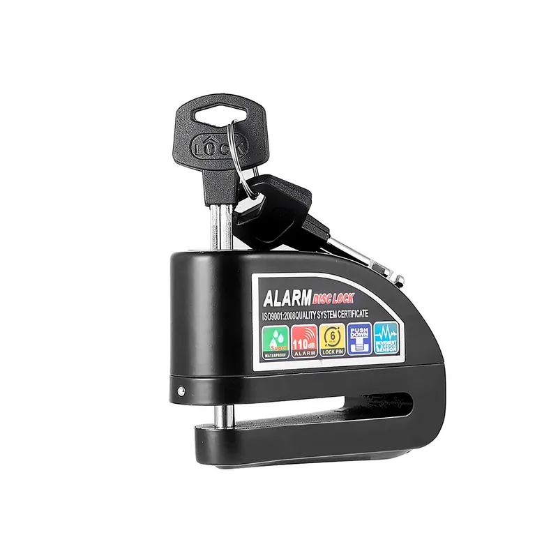 GENERICO - Candado de Disco con Alarma Kmaster para Motocicleta Bicicleta