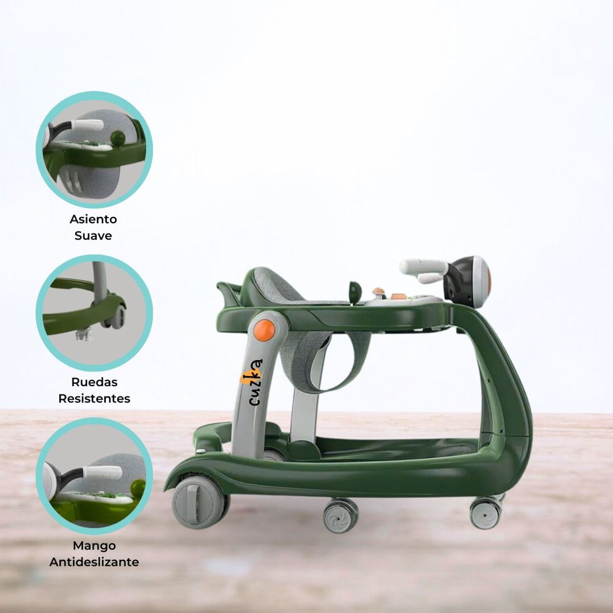CUZKA - Andador Interactivo para Bebés «HERO» Green