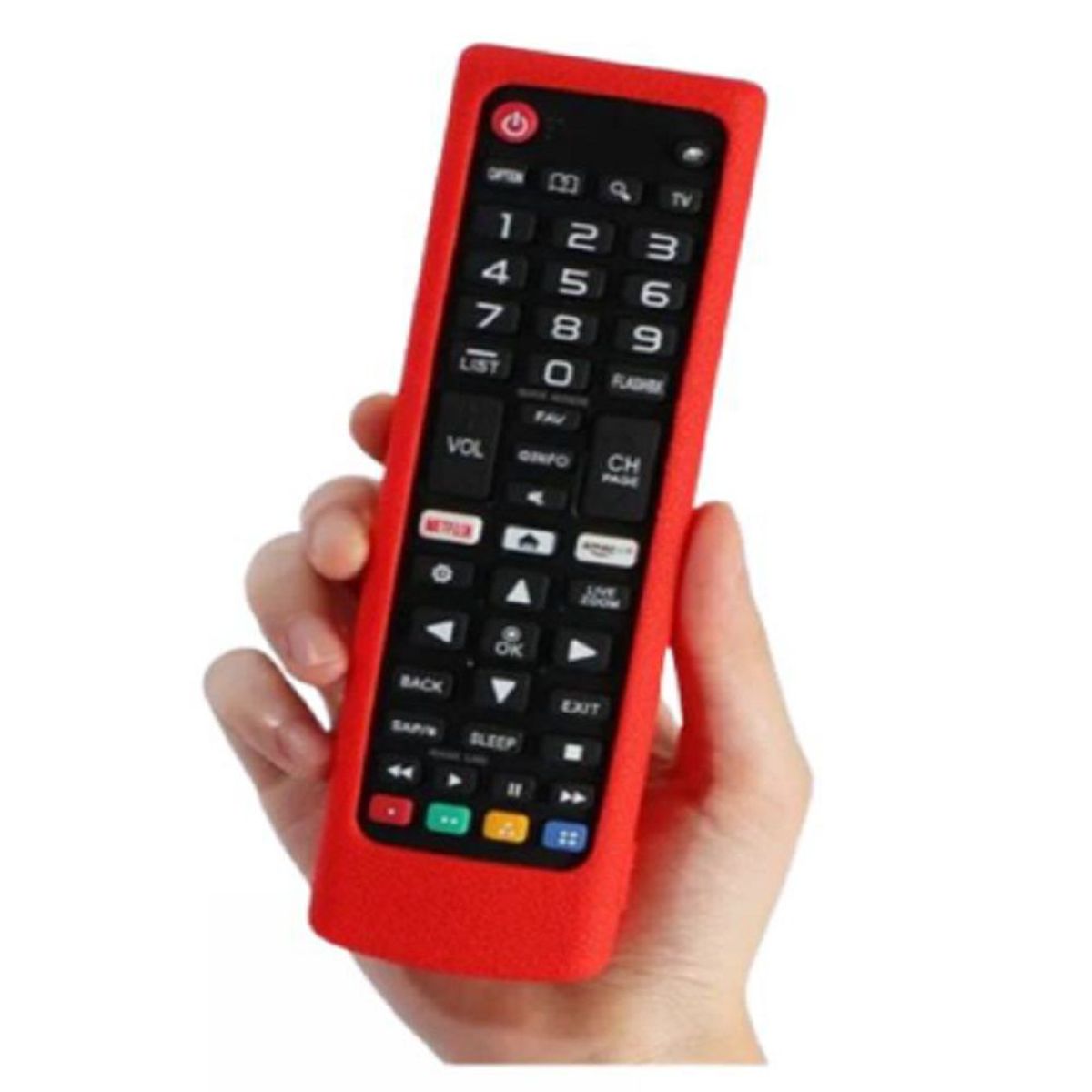 OTTOWARE - FUNDA DE SILICONA PARA CONTROL REMOTO LG SMARTV ROJO
