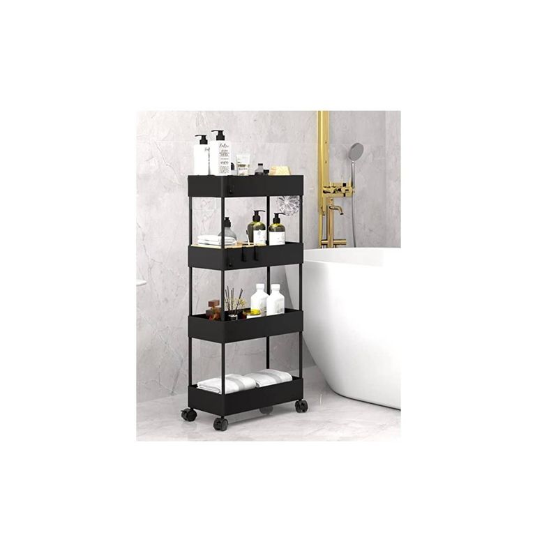 GENERICO - Estante Organizador para Baño Multifuncional 4 Pisos Negro