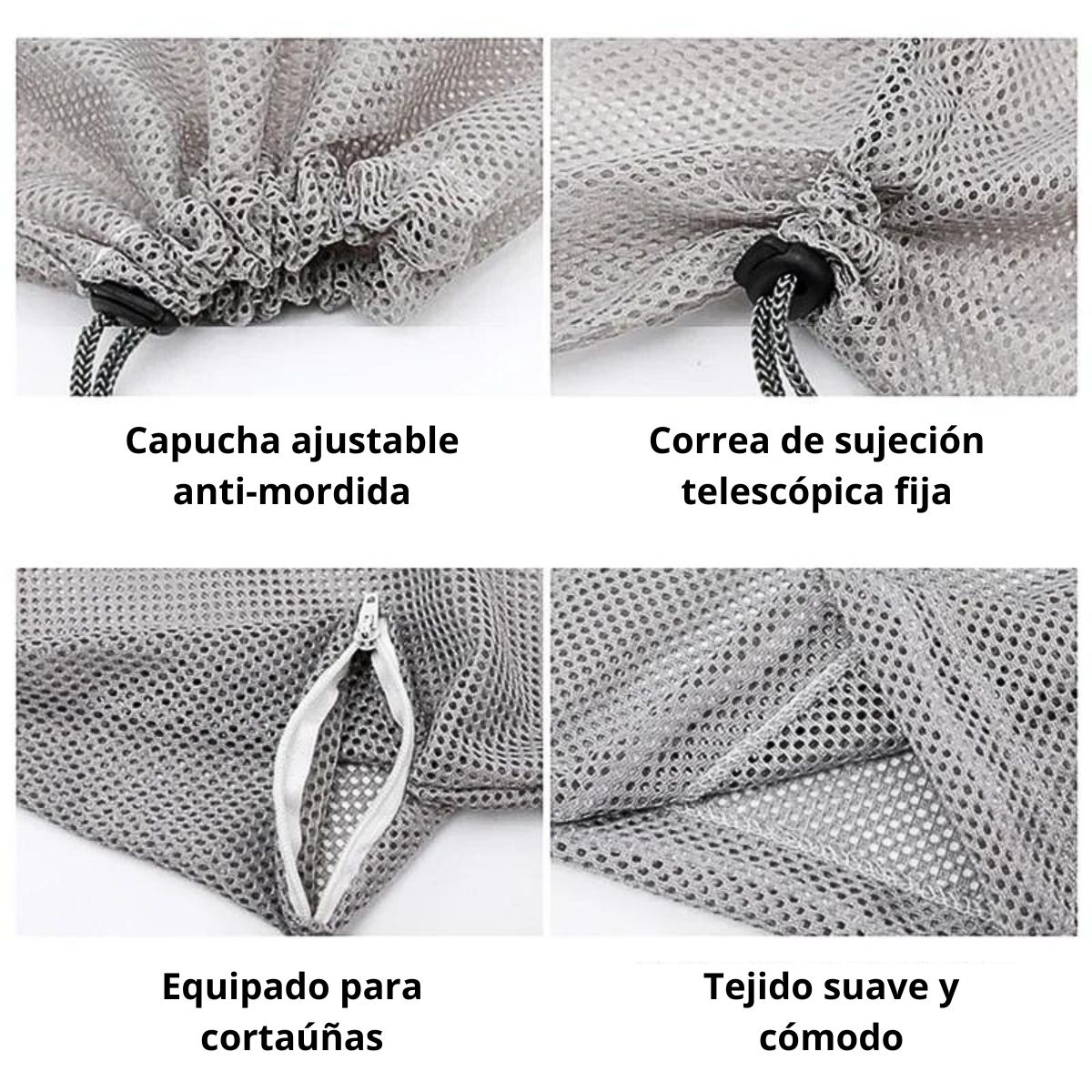 GENERICO - BOLSA DE ASEO DE MALLA PARA GATOS ROSADA Y BLANCO.