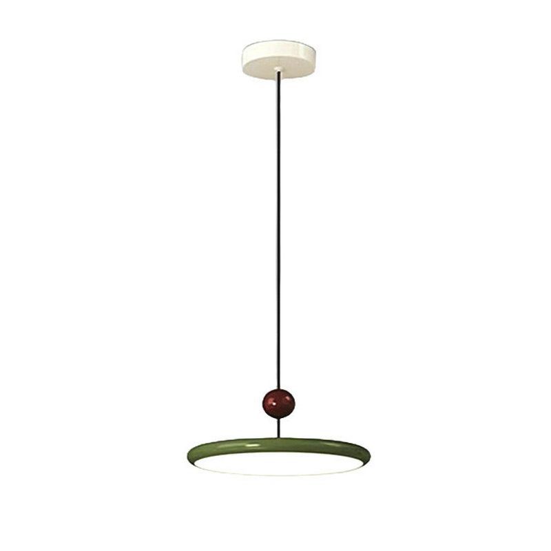 MMDH - Platillo Volador Moderno Lámpara Colgante Comedor-LED PEA282-Verde