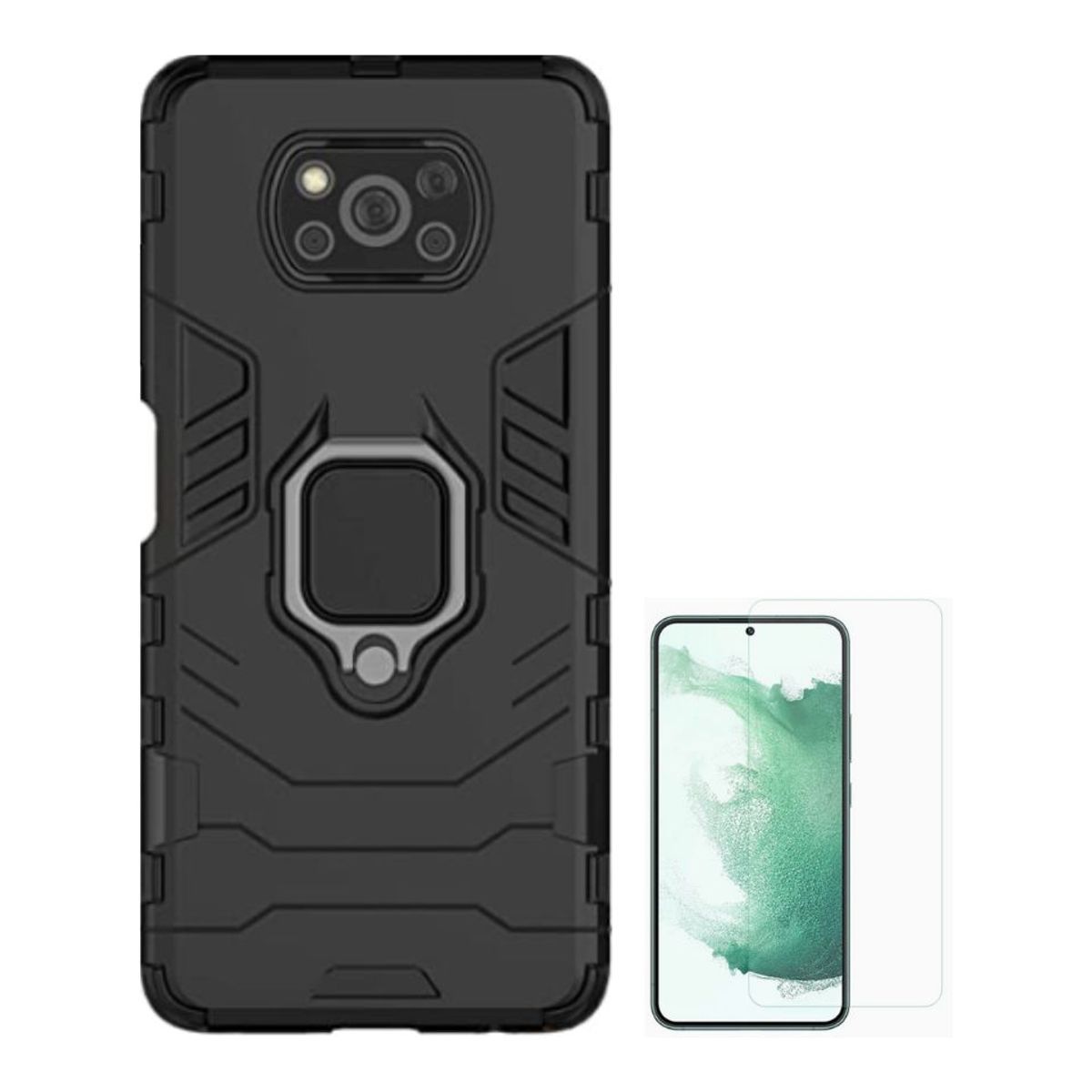 ARMOR ALL - CASE ARMADURA XIAOMI POCO X3 Y VIDRIO
