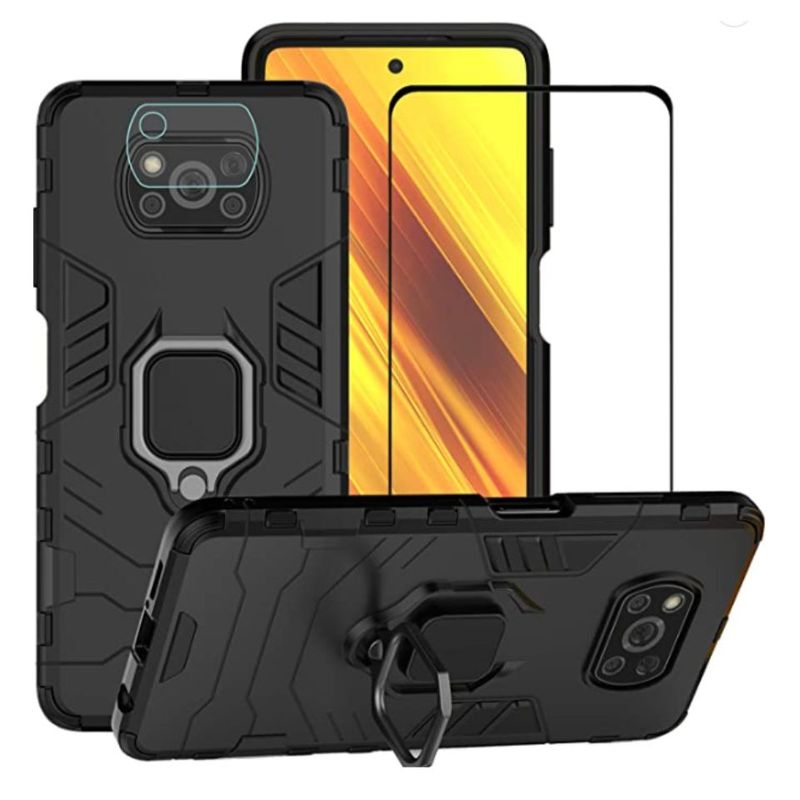 Custodia Tough Armor Per Xiaomi Poco X3 GT – Paraurti In PC E TPU – Blu Navy – Design Meccanico
