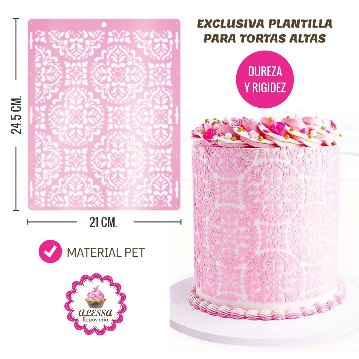 GENERICO - Plantilla Stencil modelo Celine para reposteria